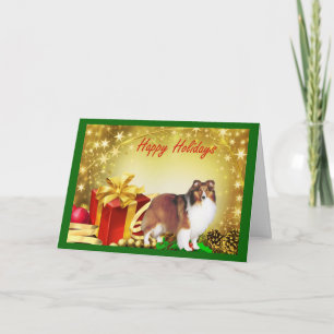 Sheltie Weihnachtskarten-Geschenke Feiertagskarte