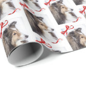Sheltie WeihnachtsPackpapier Geschenkpapier (Rolleneckpunkt)
