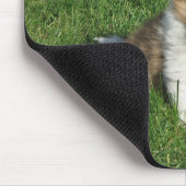 Sheltie Welpe in Gras mousepad (Ecke)