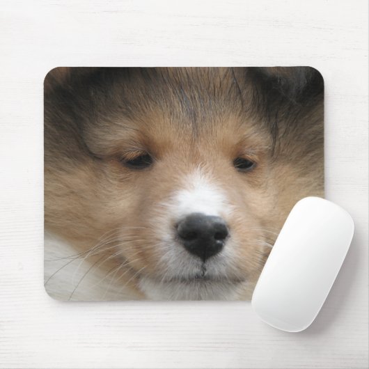 Sheltie Welpengesicht Mousepad (Mit Mouse)