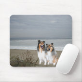 Shelties auf dem Strand Mousepad (Mit Mouse)
