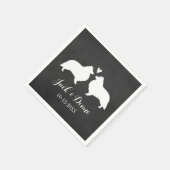 Shelties Hochzeitscouple mit benutzerdefiniertem T Serviette (Ecke)