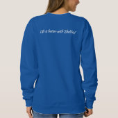 Shelties Pulling Sled, Snowing Holiday Weihnachten Sweatshirt (Rückseite)