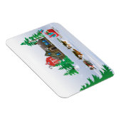 Shelties Pulling Sleigh Christmas Flexible Magnet (Rechte Seite)