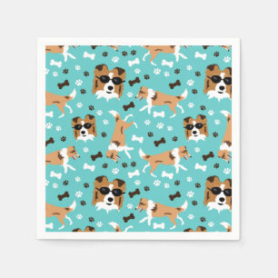 Shelties Shetland Sheepdog Collie Dog Pattern Napk Serviette
