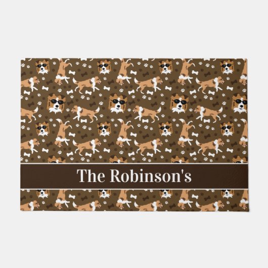 Shelties Shetland Sheepdog Dog Collie Personalisie Fußmatte (Vorderseite)