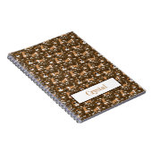 Shelties Shetland Sheepdog Muster Brown Notebook Notizblock (Rechte Seite)