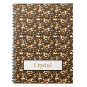 Shelties Shetland Sheepdog Muster Brown Notebook Notizblock (Vorderseite)