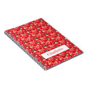 Shelties Shetland Sheepdog Muster Red Notebook Notizblock (Rechte Seite)