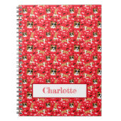 Shelties Shetland Sheepdog Muster Red Notebook Notizblock (Vorderseite)