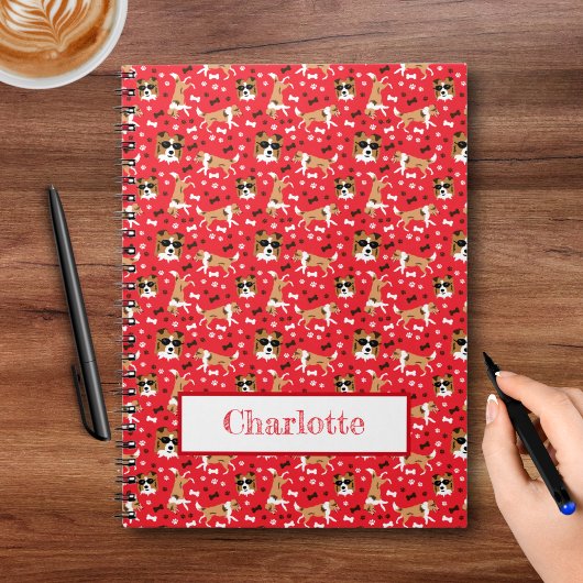 Shelties Shetland Sheepdog Muster Red Notebook Notizblock