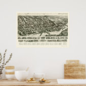 Shelton, CT Panoramic Map - 1919 Poster (Küche)