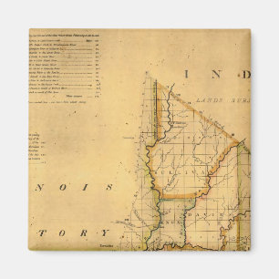 Shelton und Kensetts Karte des Staat von Indiana Magnet