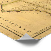 Shelton und Kensetts Karte des Staat von Indiana Poster (Ecke)