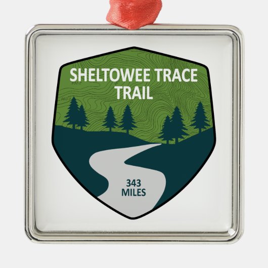 Sheltowee Wanderweg Kentucky Tennessee Ornament Aus Metall (Vorne)