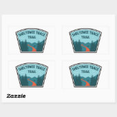 Sheltowee Wanderweg Kentucky Tennessee Rechteckiger Aufkleber (Blatt)