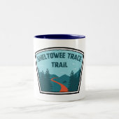 Sheltowee Wanderweg Kentucky Tennessee Zweifarbige Tasse (Mittel)