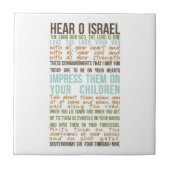 Shema Gebet auf englisch auf Fliesen-Untersetzer Fliese (Vorderseite)