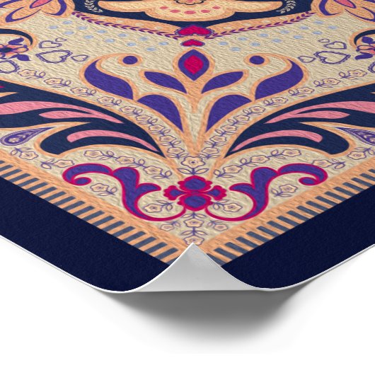 Shema Hebrew Pink Blüh Leaf Poster (Ecke)