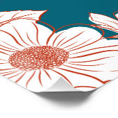 Shema Israel in Hebräisch | Jüdische Blume Poster (Ecke)