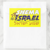 Shema Israel Rechteckiger Aufkleber (Tasche)