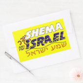 Shema Israel Rechteckiger Aufkleber (Umschlag)