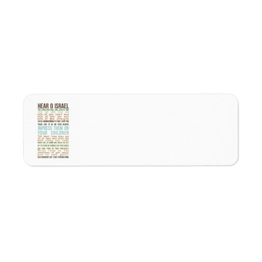 Shema return address labels (Vorne)