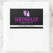 Shemauler Frauen Boxing Pink Boxhandschuhe Rechteckiger Aufkleber (Tasche)