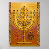 Shemen ha Tov Menorah Poster (Vorne)