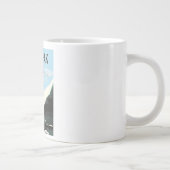 Shemshak Iran Ski-Plakat. Jumbo-Tasse (Rechts)
