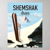 Shemshak Iran Ski Poster. Poster (Vorne)