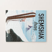 Shemshak Iran Ski Poster. Puzzle (Horizontal)