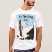 Shemshak Iran Ski Poster. T-Shirt (Vorderseite)