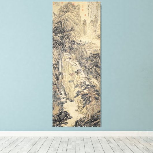 Shen Zhou / Lofty Mountain / Leinwanddruck (Insitu (Holzboden))