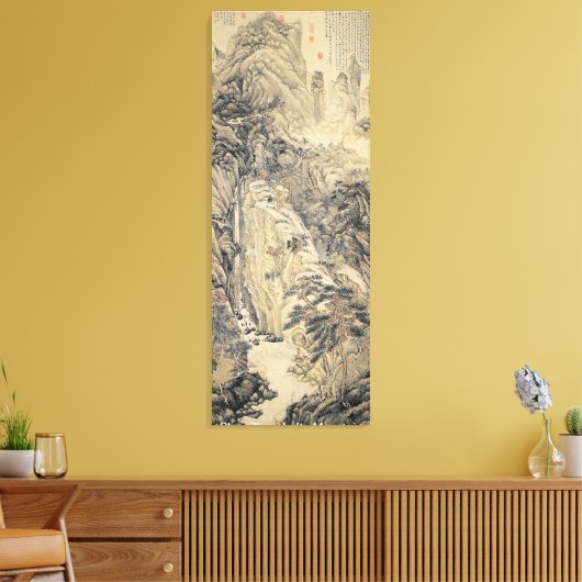 Shen Zhou / Lofty Mountain / Leinwanddruck (Insitu (Wohnzimmer))