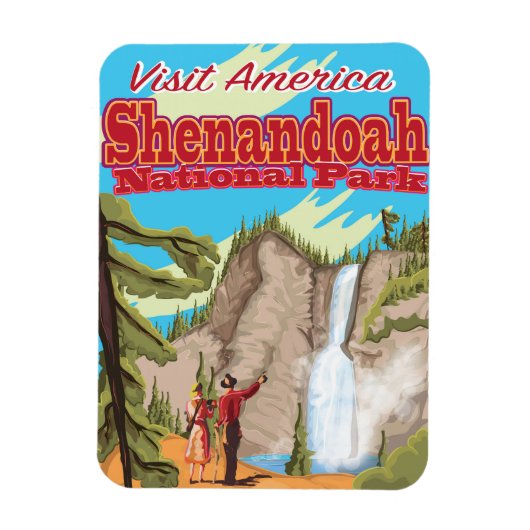 Shenandoa Nationalpark und Reservieren Travel Post Magnet (Vertikal)
