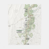 Shenandoah Kartendecke Fleecedecke (Vorderseite)