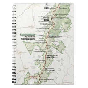 Shenandoah Kartennotizbuch Notizblock