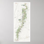 Shenandoah-Kartenposter Poster (Vorne)