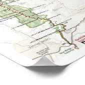 Shenandoah-Kartenposter Poster (Ecke)