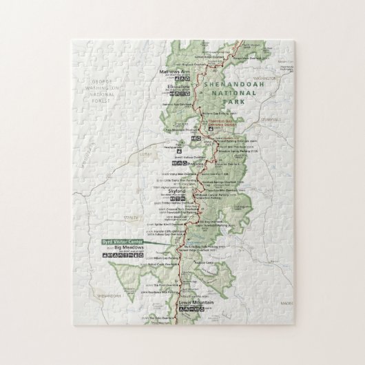 Shenandoah Kartenpuzzlespiel Puzzle (Vertikal)