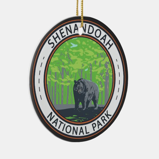 Shenandoah National Park Black Bar Circle Keramik Ornament (Rechts)