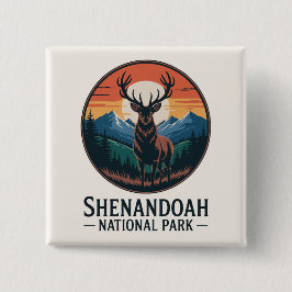 Shenandoah National Park Deer Emblem Button