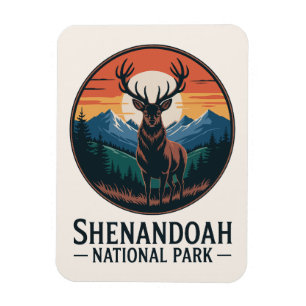 Shenandoah National Park Deer Emblem Magnet
