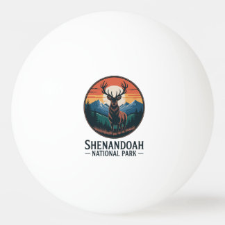 Shenandoah National Park Deer Emblem Tischtennisball