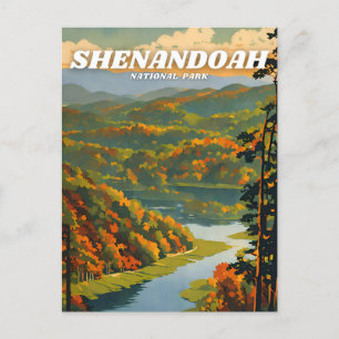 Shenandoah National Park Illustration Retro Classi Postkarte