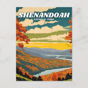 Shenandoah National Park Illustrationstext Postkarte