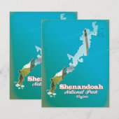 Shenandoah National Park Reiseplakat. (Vorne/Hinten)