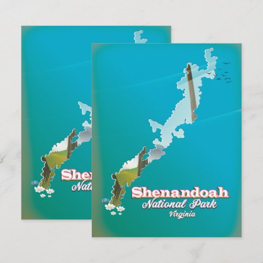 Shenandoah National Park Reiseplakat. (Vorne/Hinten)