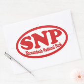 Shenandoah National Park Root Oval Aufkleber (Umschlag)